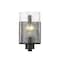 Z-Lite Beckett 1 Light Wall Sconce, Matte Black And Clear Seedy 492-1S-MB - alternate 5
